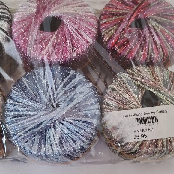 NEW Spangle Yarn Kit – Premier Yarns for Inspira  Includes SIX Multicolor Balls - Picture 3 of 6